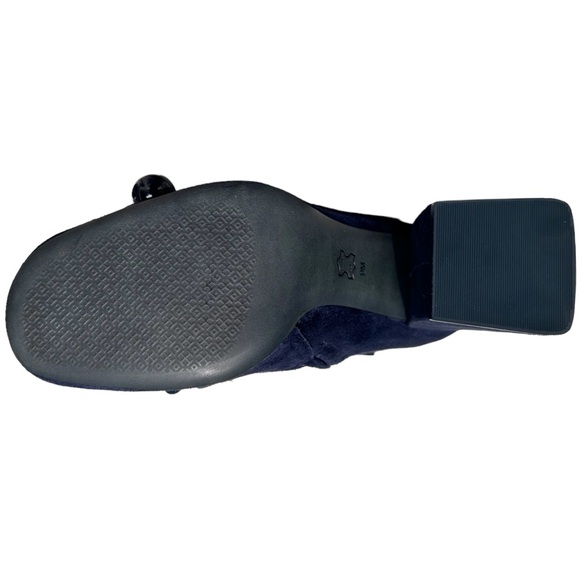 Tory Burch Boots Addison 95 MM Lancaster Suede Royal Navy Blue Size 9 M Medium - Picture 8 of 17